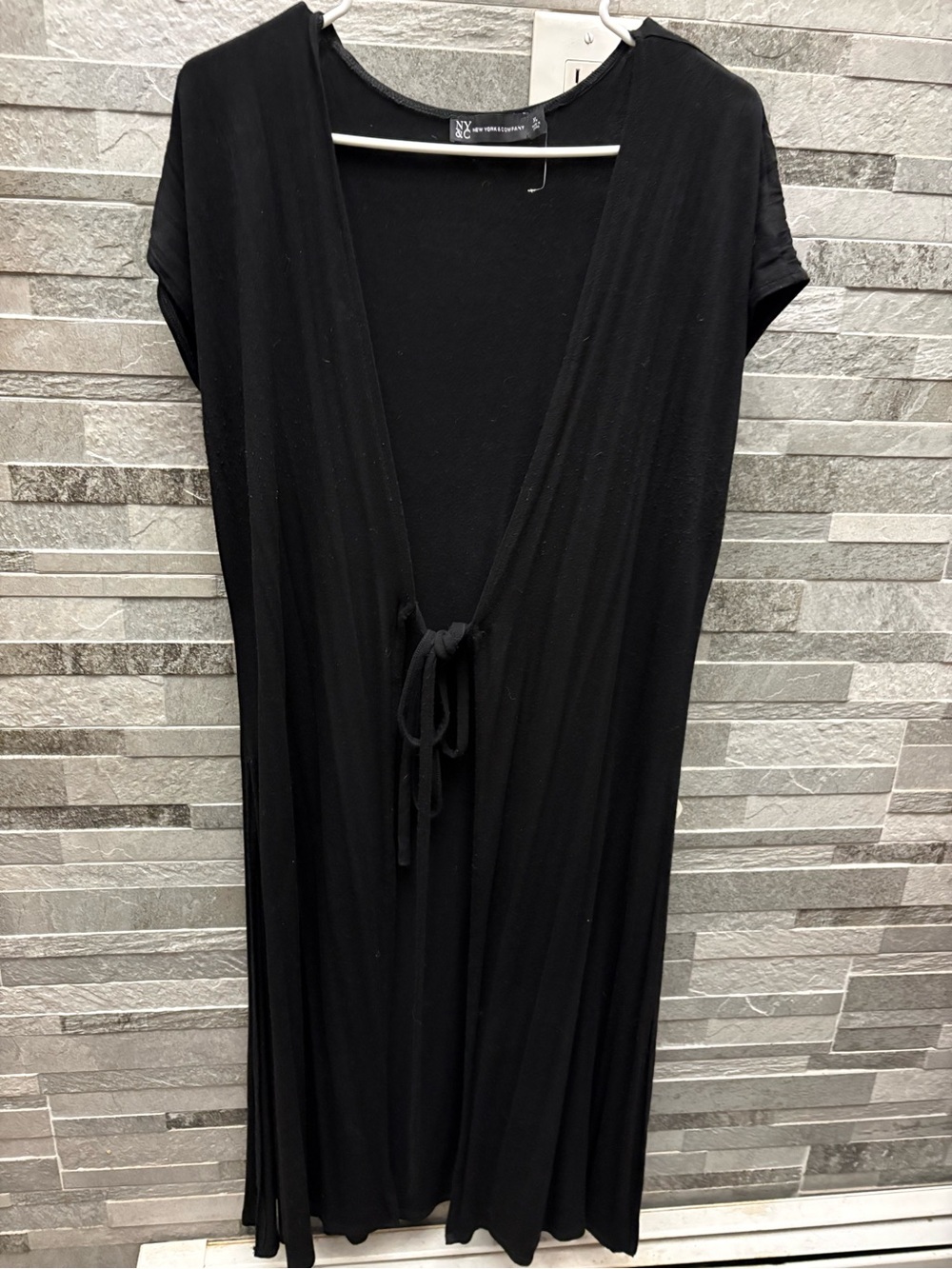 New York & Company Black Tie-Detail cardigan